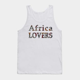 Africa Lovers in wax fabric Tank Top